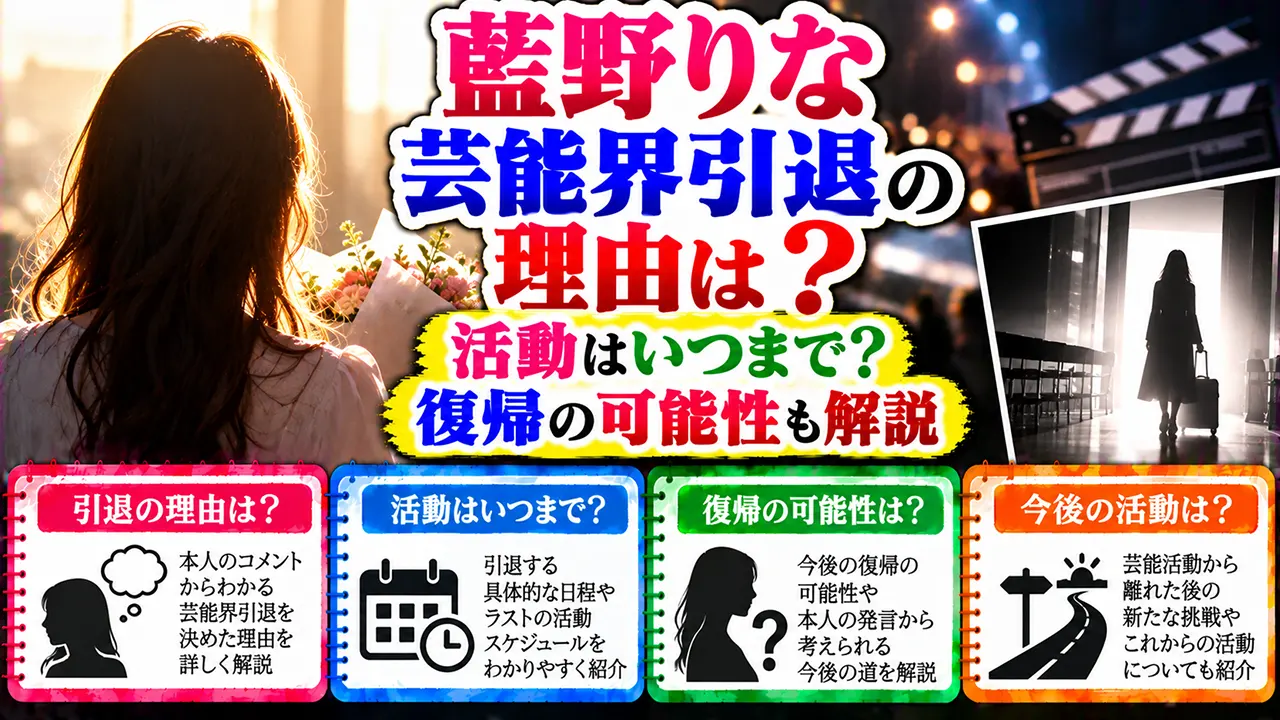 藍野りな芸能界引退の理由は?活動はいつまで?復帰の可能性も解説