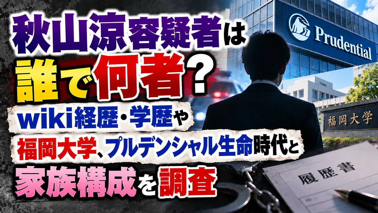 秋山涼容疑者は誰で何者?wiki経歴・学歴や福岡大学、プルデンシャル生命時代と家族構成を調査