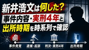 新井浩文は何した?事件内容・実刑4年と出所時期を時系列で確認