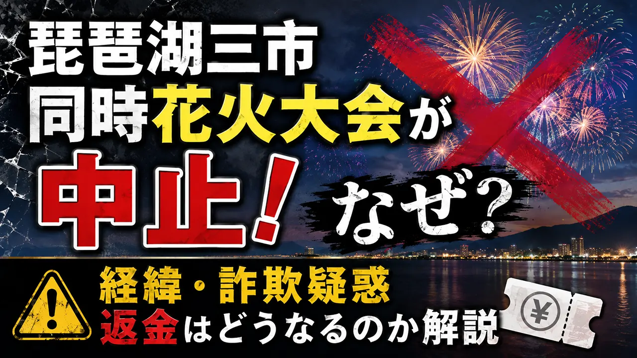 琵琶湖三市同時花火大会が中止!なぜ?経緯・詐欺疑惑や返金はどうなるのか解説