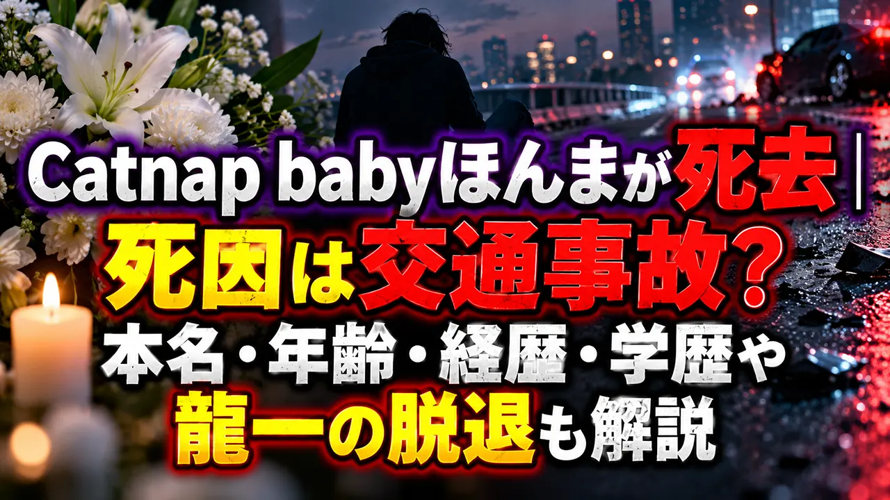 Catnap babyほんまが死去｜死因は交通事故？本名・年齢・経歴・学歴や龍一の脱退も解説