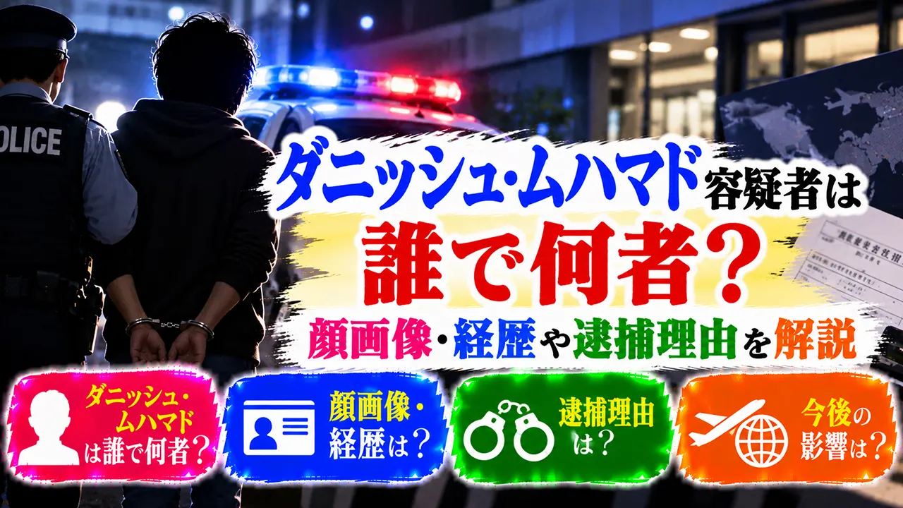 ダニッシュ・ムハマド容疑者は誰で何者？顔画像・経歴や逮捕理由を解説