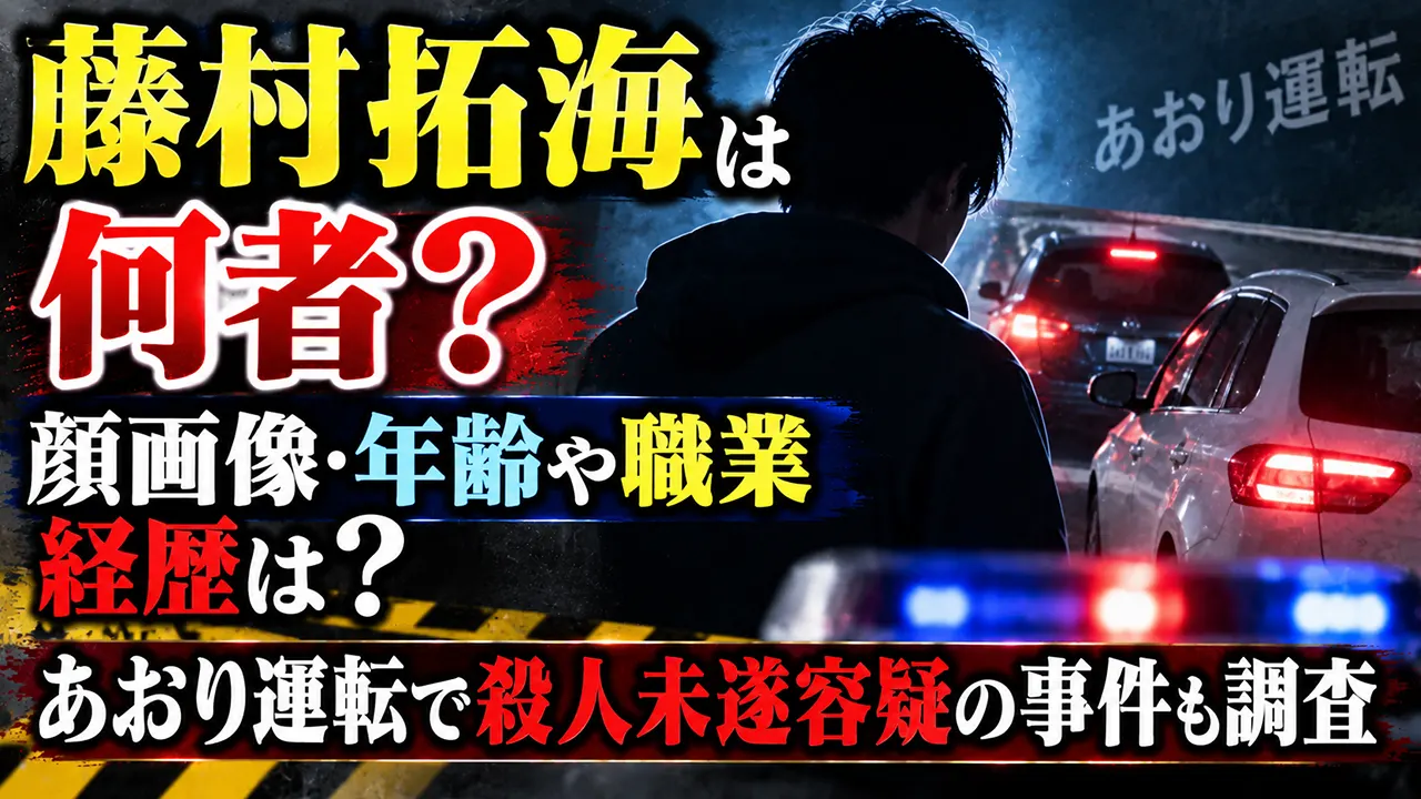 藤村拓海は何者？顔画像・年齢や職業、経歴は？あおり運転で殺人未遂容疑の事件も調査