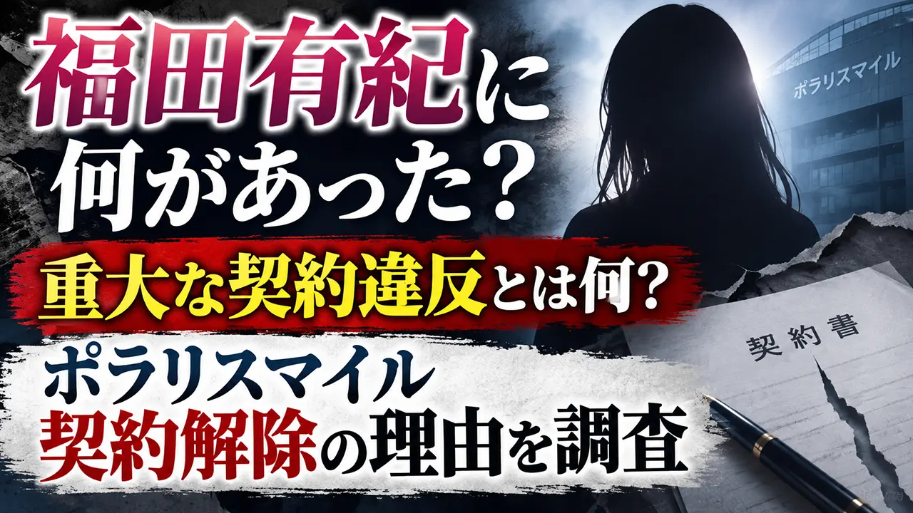 福田有紀に何があった?重大な契約違反とは何?ポラリスマイル契約解除の理由を調査