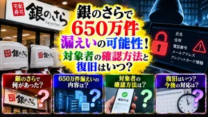銀のさらで650万件漏えいの可能性!対象者の確認方法と復旧はいつ?