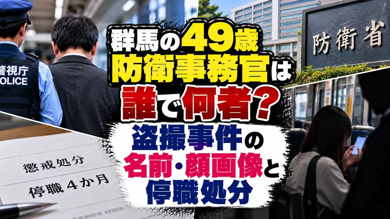 群馬の49歳防衛事務官は誰で何者？盗撮事件の名前・顔画像と停職処分