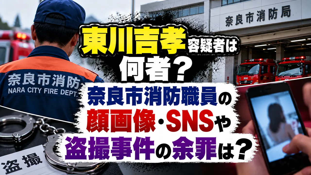 東川吉孝容疑者は何者？奈良市消防職員の顔画像・SNSや盗撮事件の余罪は？