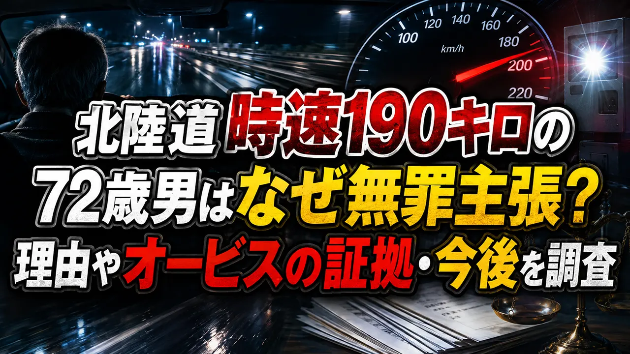 北陸道時速190キロの72歳男はなぜ無罪主張？理由やオービスの証拠・今後を調査