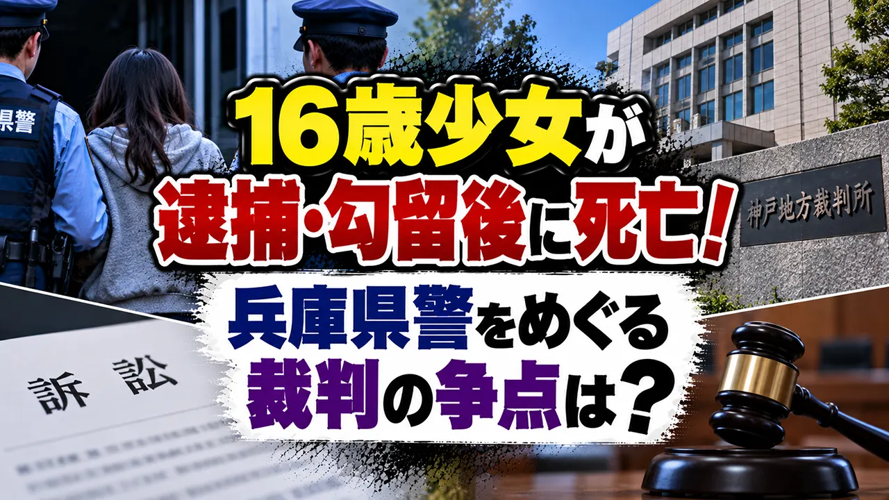 16歳少女が逮捕・勾留後に死亡！兵庫県警をめぐる裁判の争点は？