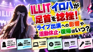 ILLITイロハが足首を捻挫！ライブ出演への影響や活動休止・復帰はいつ？
