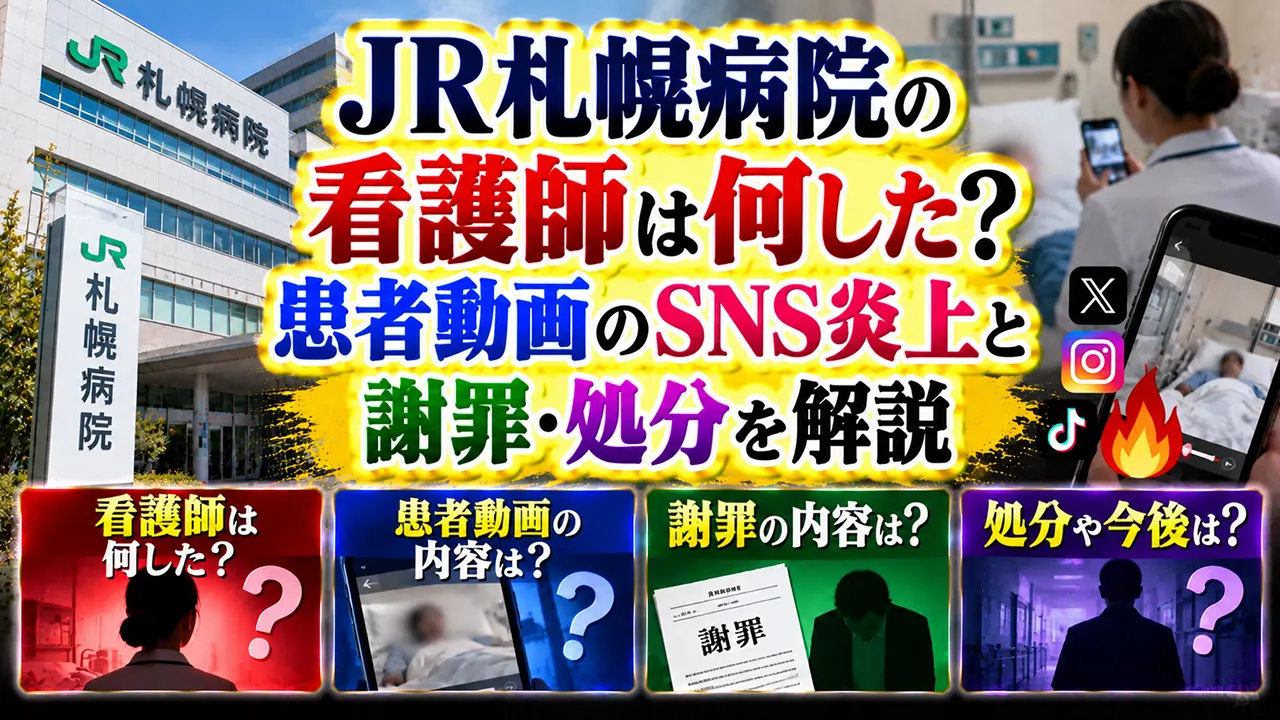 JR札幌病院の看護師は何した?患者動画のSNS炎上と謝罪・処分を解説
