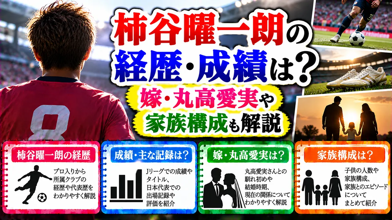柿谷曜一朗の経歴・成績は?嫁・丸高愛実や家族構成も解説