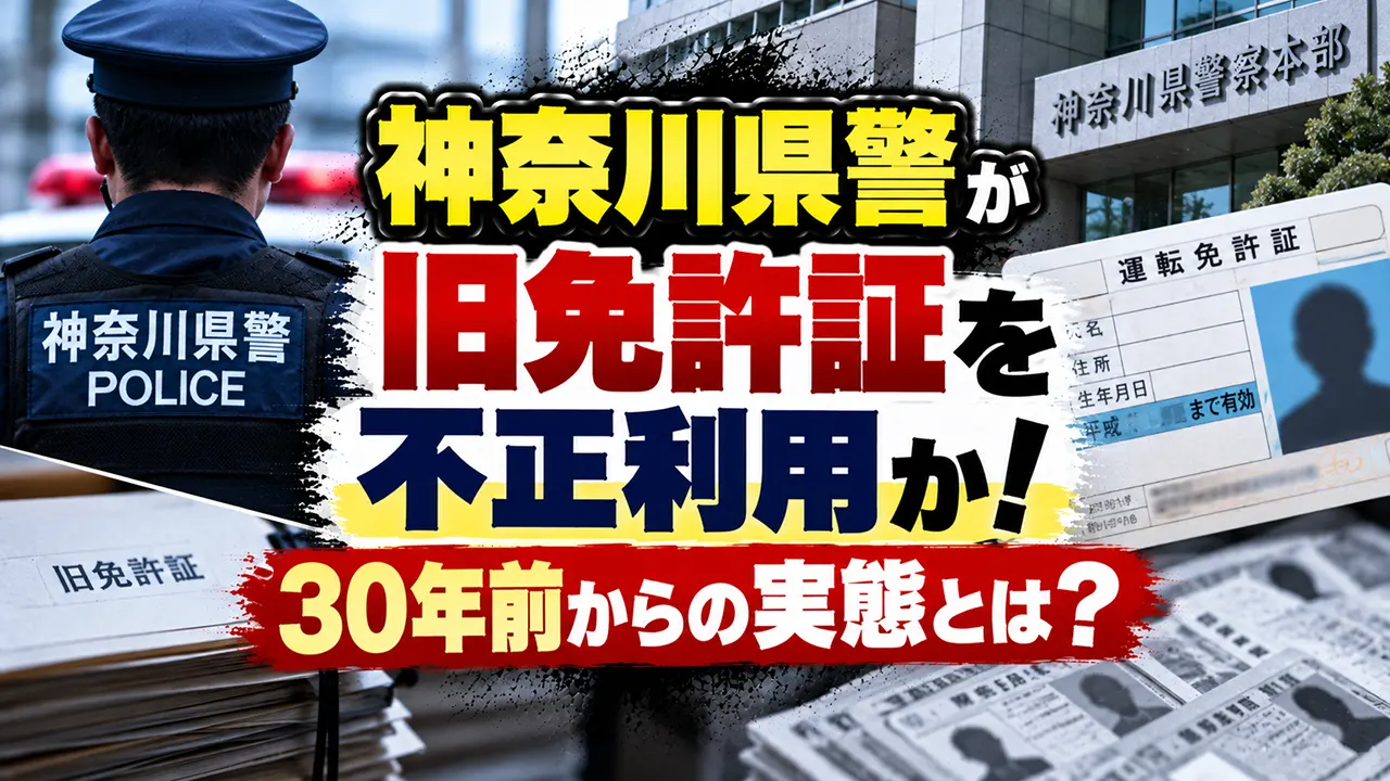 神奈川県警が旧免許証を不正利用か！30年前からの実態とは？