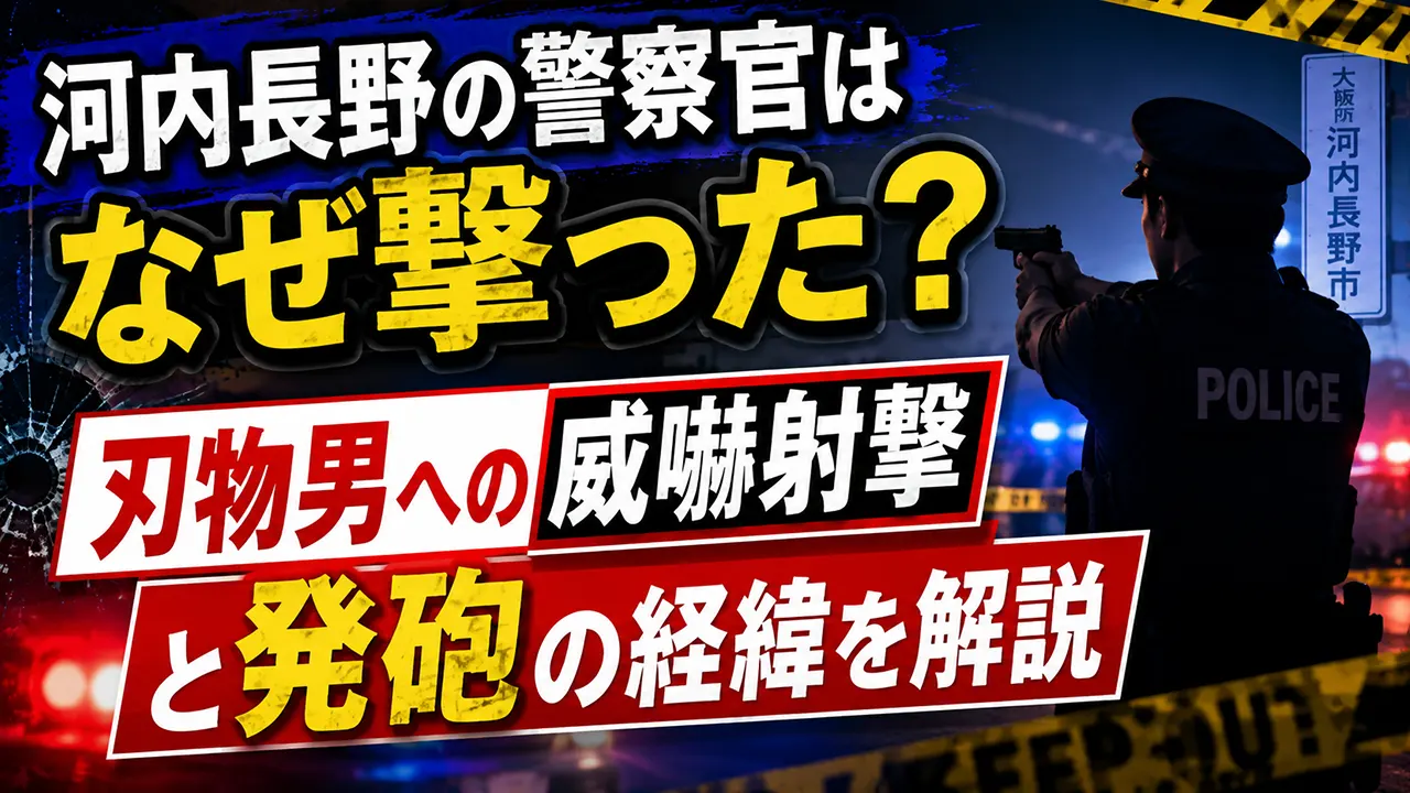 河内長野の警察官はなぜ撃った?刃物男への威嚇射撃と発砲の経緯