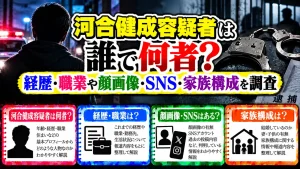 河合健成容疑者は誰で何者?経歴・職業や顔画像・SNS・家族構成を調査