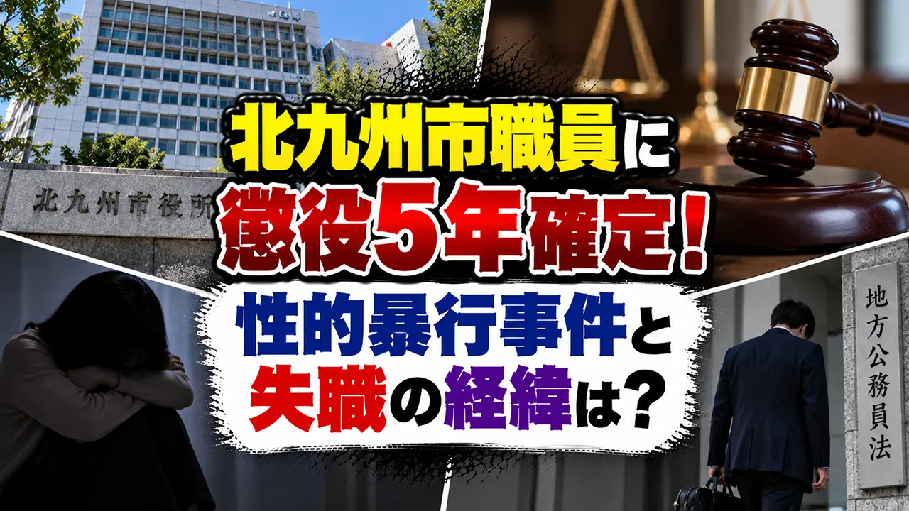 北九州市職員に懲役5年確定！性的暴行事件と失職の経緯は？