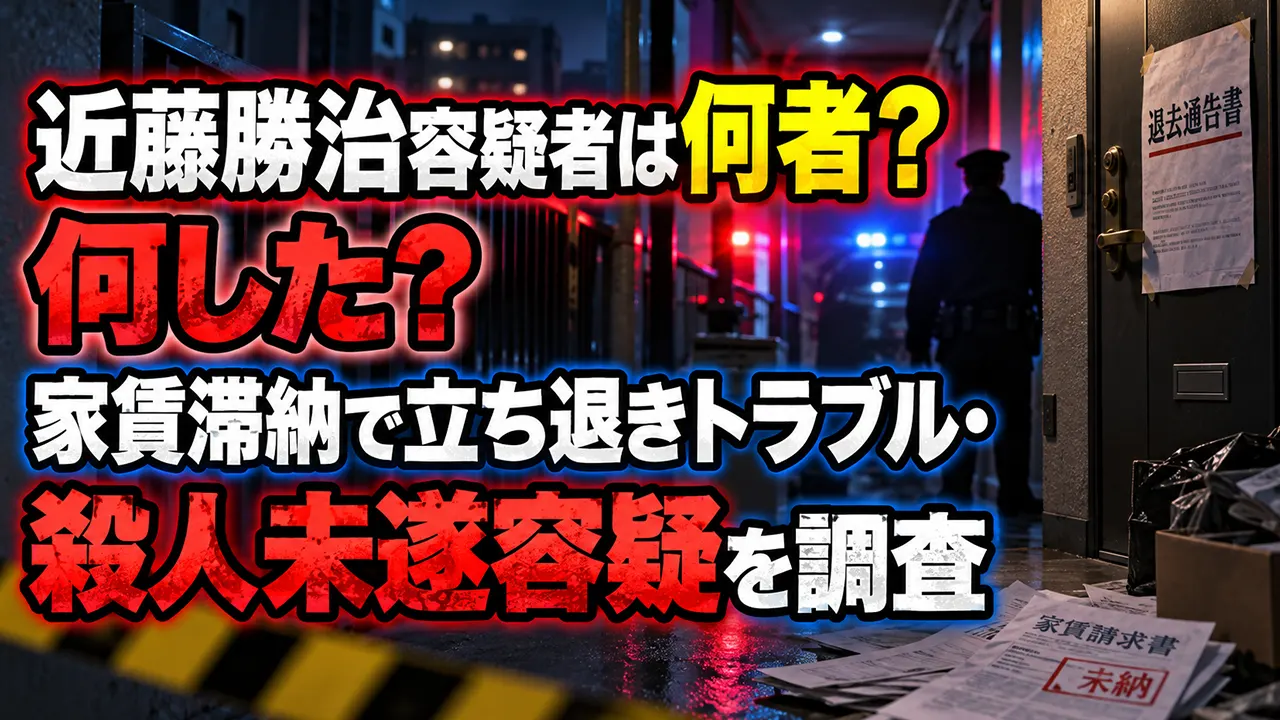近藤勝治容疑者は何者？何した？家賃滞納で立ち退きトラブル・殺人未遂容疑を調査