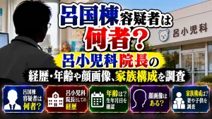呂国棟容疑者は何者?呂小児科院長の経歴・年齢や顔画像、家族構成を調査