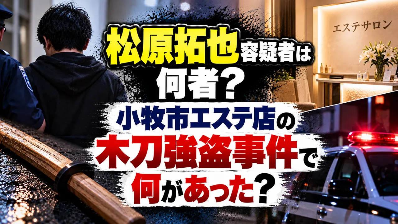 松原拓也容疑者は何者?小牧市エステ店の木刀強盗事件で何があった?