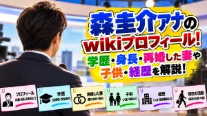 森圭介アナのwikiプロフィール!学歴・身長・再婚した妻や子供・経歴を解説