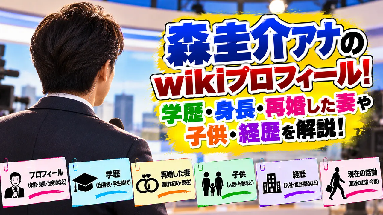 森圭介アナのwikiプロフィール!学歴・身長・再婚した妻や子供・経歴を解説