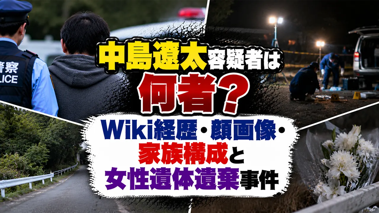 中島遼太容疑者は何者?Wiki経歴・顔画像・家族構成と女性遺体遺棄事件