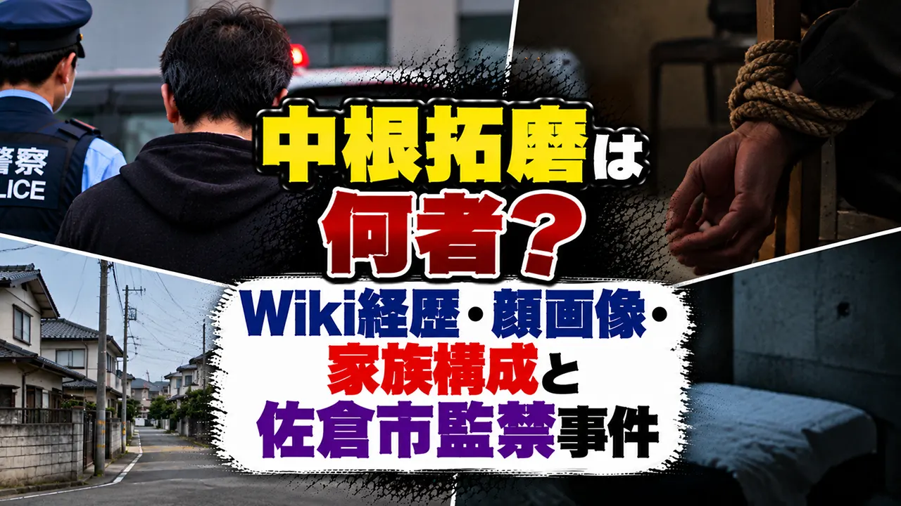 中根拓磨は何者?Wiki経歴・顔画像・家族構成と佐倉市監禁事件