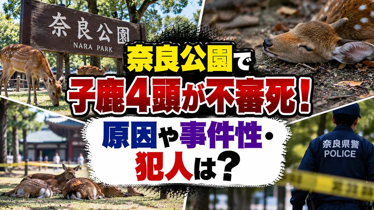 奈良公園で子鹿4頭が不審死！原因や事件性・犯人は？
