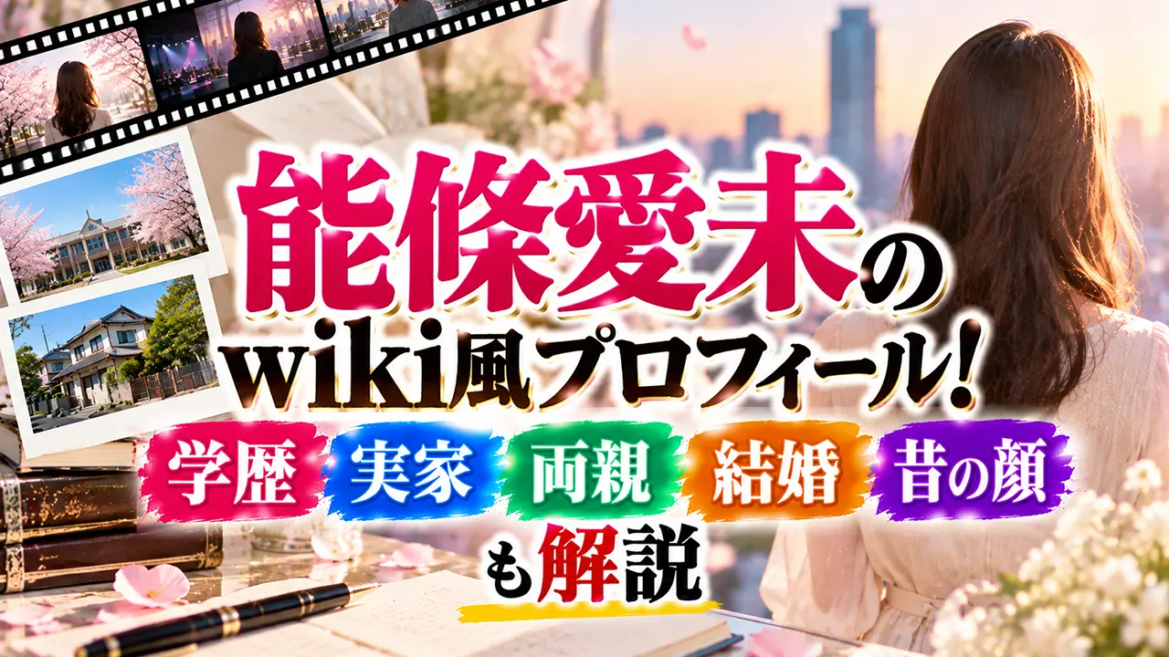 能條愛未wiki!学歴・実家・両親・結婚や昔の顔も解説