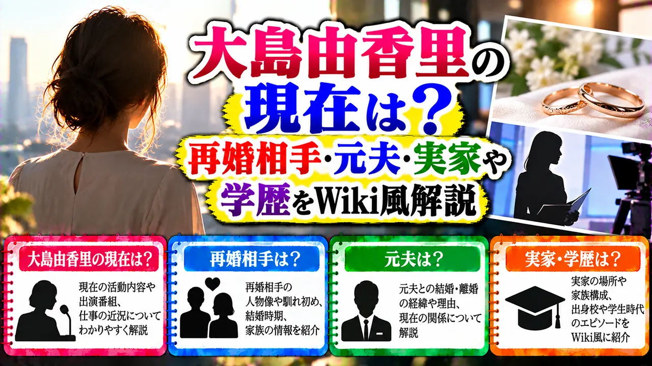 大島由香里の現在は?再婚相手・元夫・実家や学歴をWiki風解説