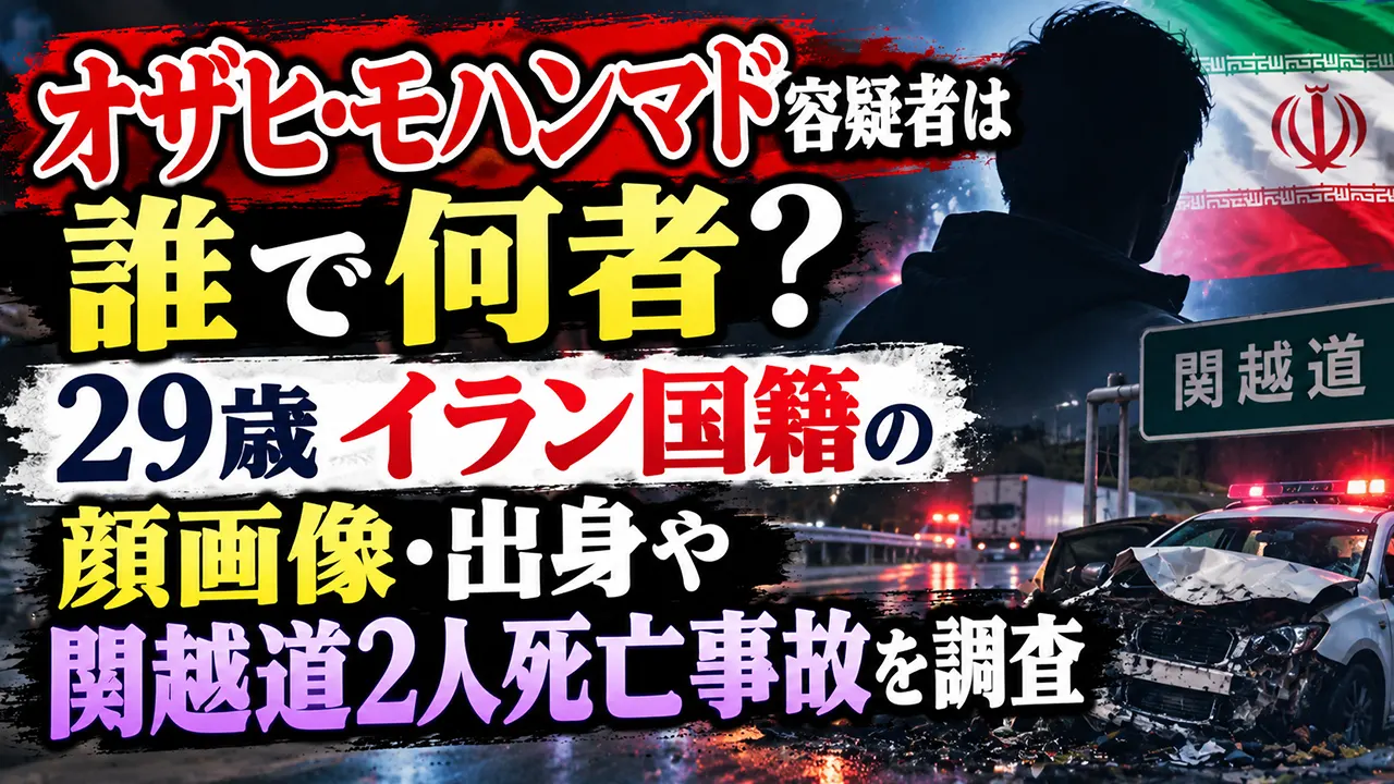 オザヒ・モハンマド容疑者は誰で何者？29歳イラン国籍の顔画像・出身や関越道2人死亡事故を調査