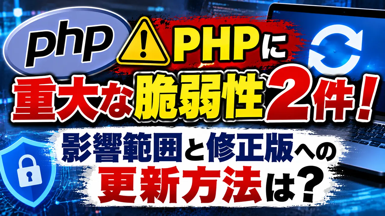 PHPに重大な脆弱性2件！影響範囲と修正版への更新方法は？