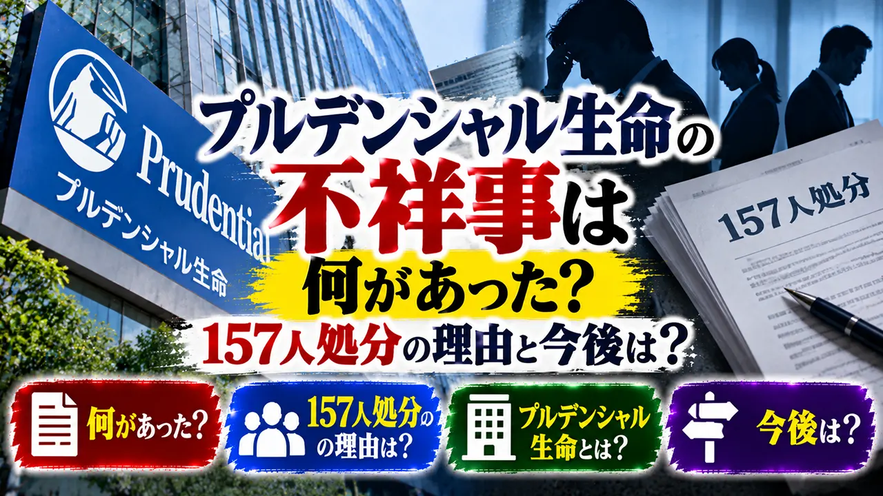 プルデンシャル生命の不祥事は何があった?157人処分の理由と今後は?