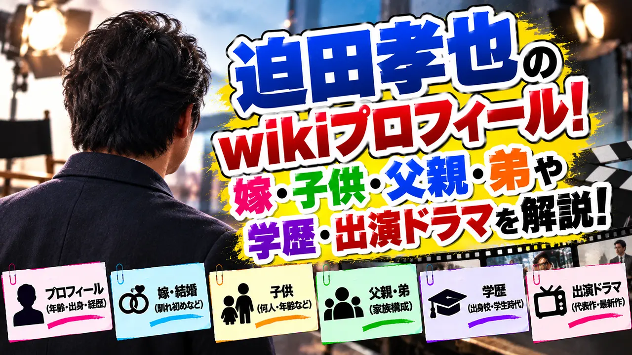 迫田孝也のwikiプロフィール！嫁・子供・父親・弟や学歴・出演ドラマを解説