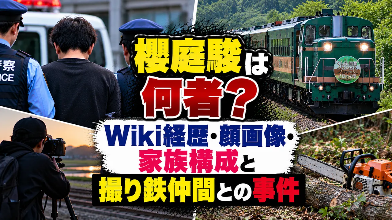 櫻庭駿は何者？Wiki経歴・顔画像・家族構成と撮り鉄仲間との事件