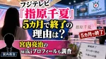フジテレビ『指原千夏』5カ月で終了の理由は？宮内亮治のwikiプロフィールも調査