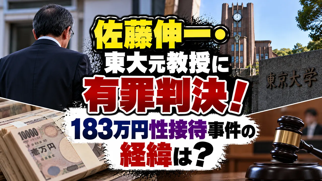 佐藤伸一・東大元教授に有罪判決！183万円性接待事件の経緯は？