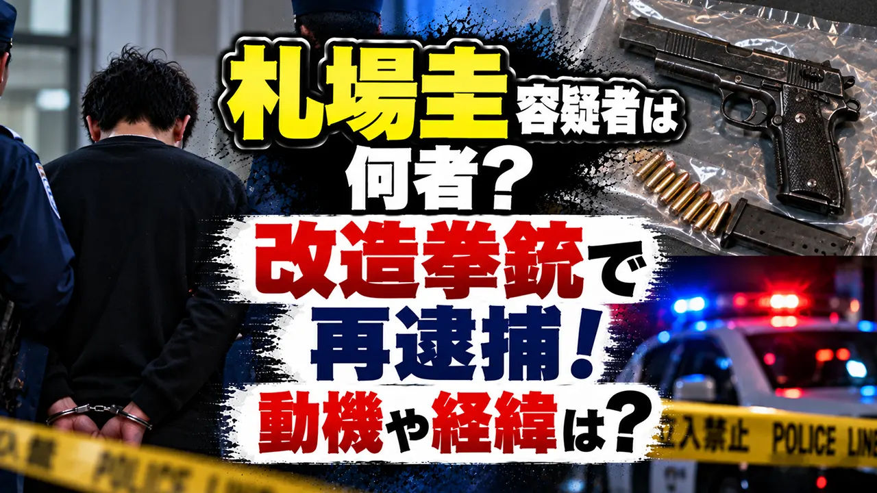 札場圭容疑者は何者？改造拳銃で再逮捕！動機や経緯は？