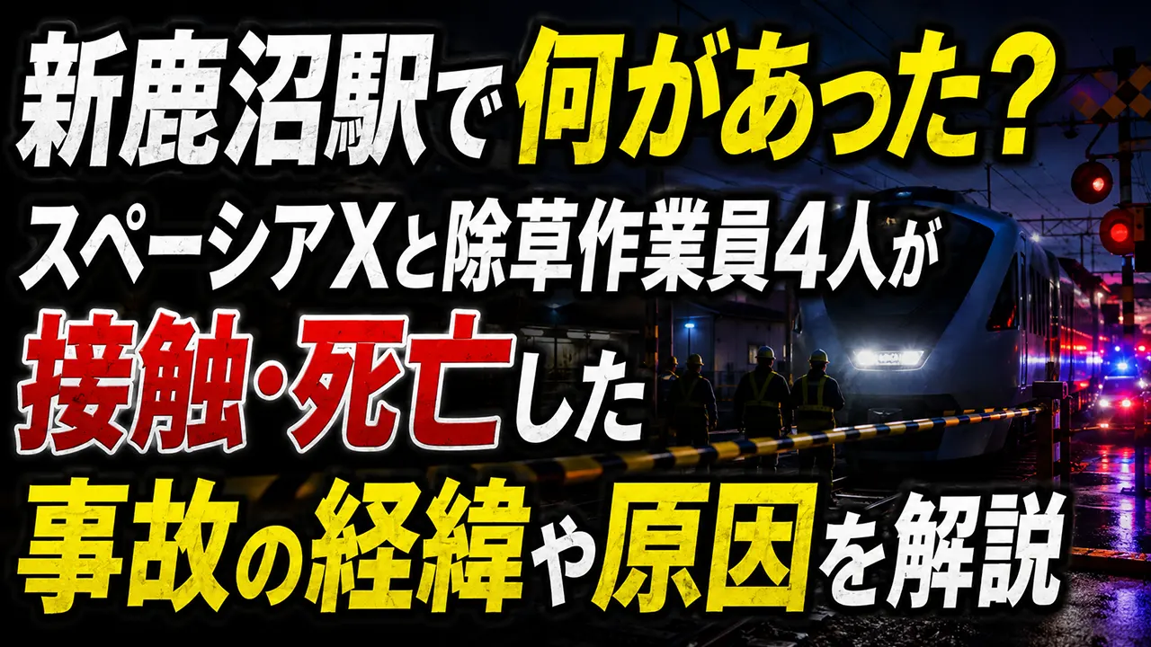 新鹿沼駅で何があった？スペーシアXと除草作業員4人が接触・死亡した事故の経緯や原因を解説