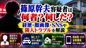 篠原幹夫容疑者は何者?何した?経歴・顔画像・SNSや隣人トラブルを解説