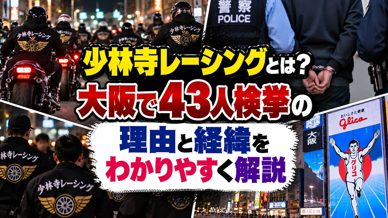 少林寺レーシングとは？大阪で43人検挙の理由と経緯