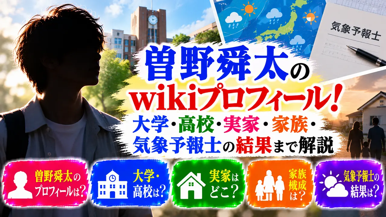 曽野舜太のwikiプロフィール!大学・高校・実家・家族・気象予報士の結果まで解説