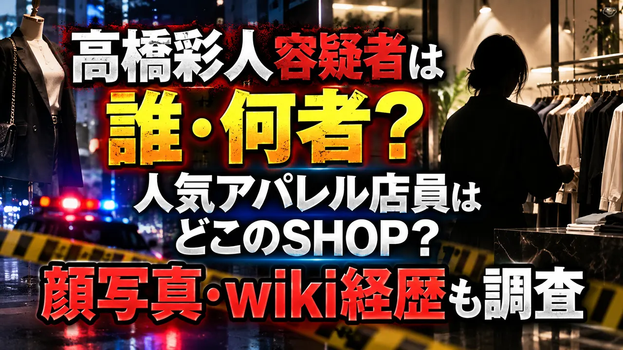 高橋彩人容疑者は誰・何者?人気アパレル店員はどこのSHOP?顔写真・wiki経歴も調査