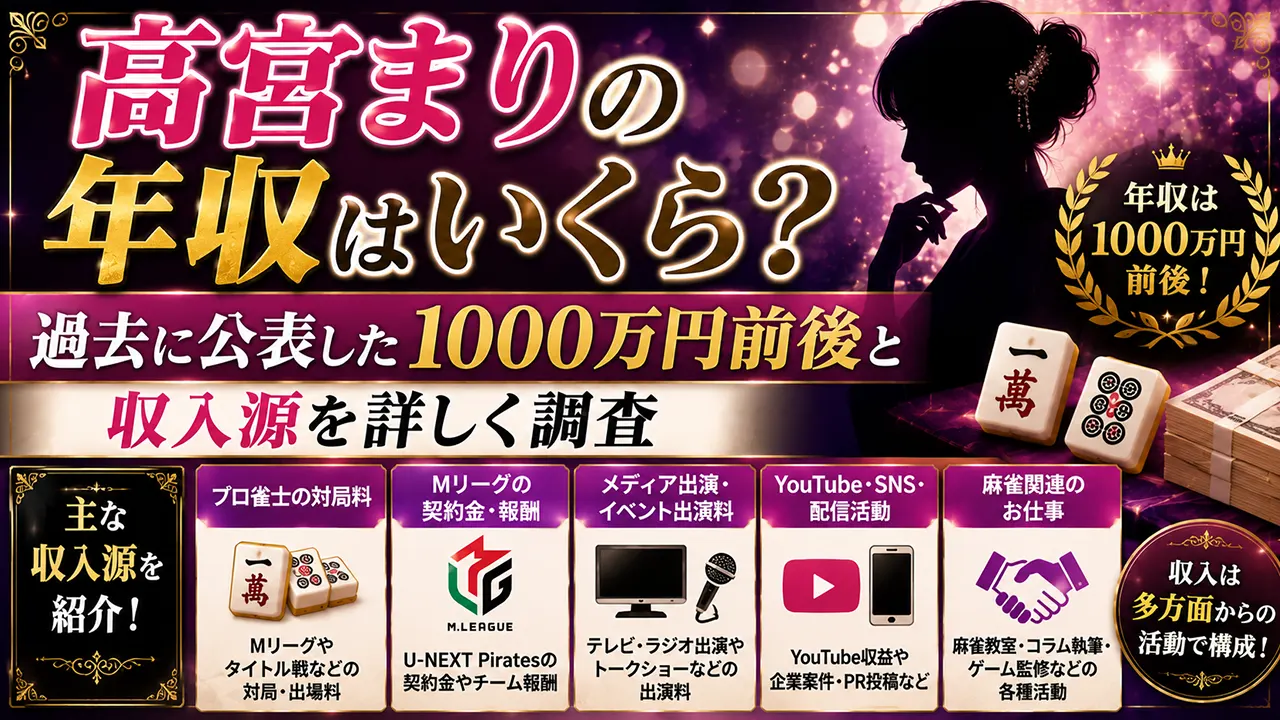 高宮まりの年収はいくら？過去に公表した1000万円前後と収入源を調査