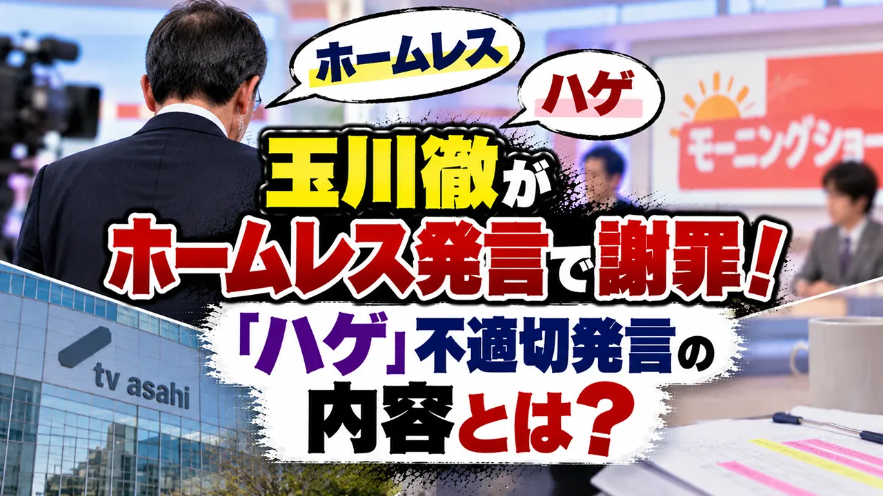 玉川徹がホームレス発言で謝罪！「ハゲ」不適切発言の内容とは？
