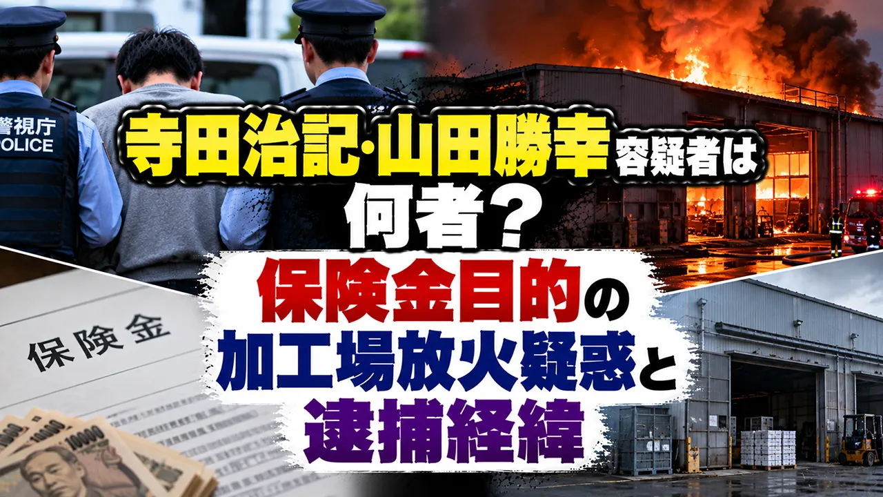 寺田治記・山田勝幸容疑者は何者？保険金目的の加工場放火疑惑と逮捕経緯