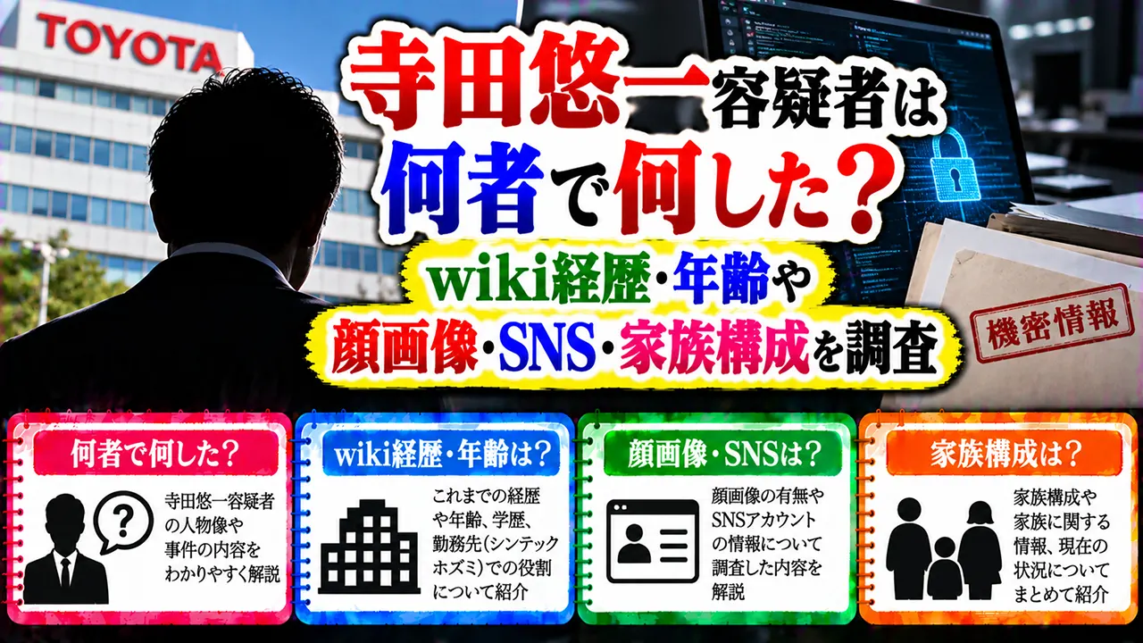 寺田悠一容疑者は何者で何した?wiki経歴・年齢や顔画像・SNS・家族構成を調査