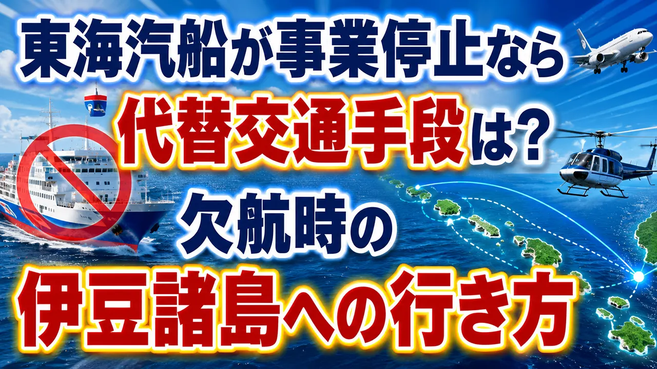 東海汽船が事業停止なら代替交通手段は？欠航時の伊豆諸島への行き方