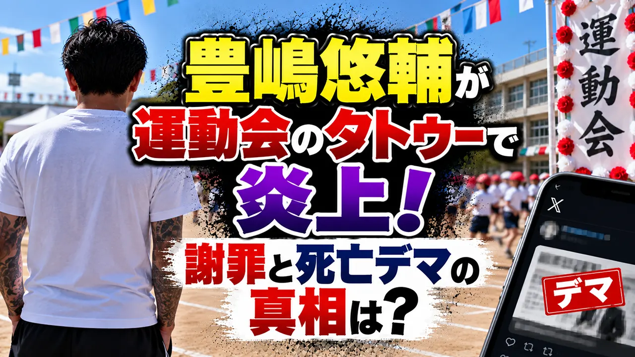 豊嶋悠輔が運動会のタトゥーで炎上!謝罪と死亡デマの真相は?