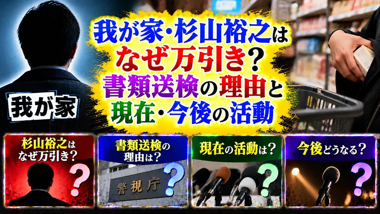 我が家・杉山裕之はなぜ万引き?書類送検の理由と現在・今後の活動